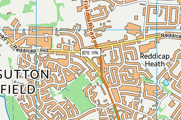 B76 1PA map - OS VectorMap District (Ordnance Survey)