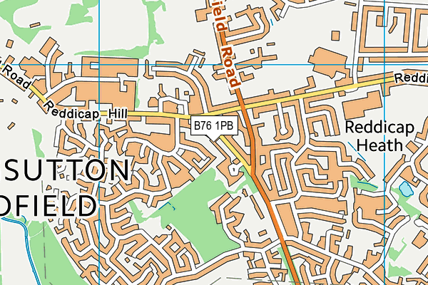 B76 1PB map - OS VectorMap District (Ordnance Survey)