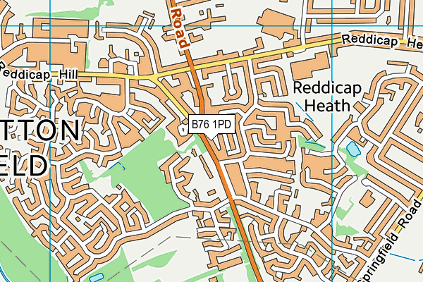 B76 1PD map - OS VectorMap District (Ordnance Survey)