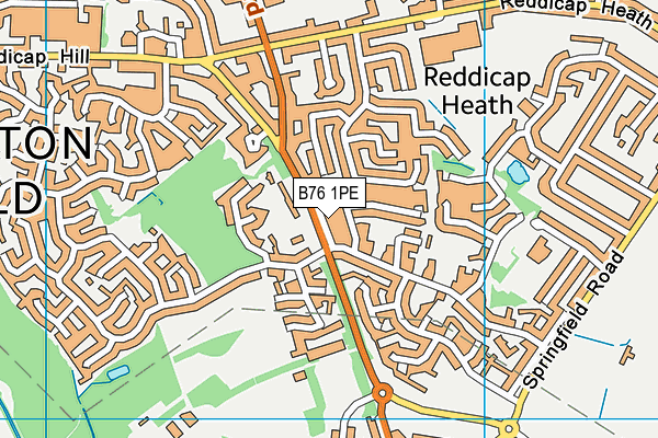 B76 1PE map - OS VectorMap District (Ordnance Survey)