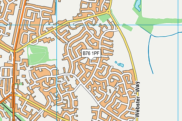 B76 1PF map - OS VectorMap District (Ordnance Survey)