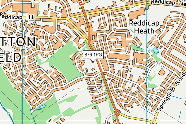 B76 1PG map - OS VectorMap District (Ordnance Survey)