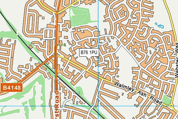 B76 1PU map - OS VectorMap District (Ordnance Survey)