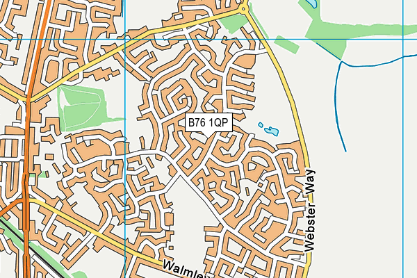 B76 1QP map - OS VectorMap District (Ordnance Survey)