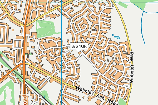 B76 1QR map - OS VectorMap District (Ordnance Survey)