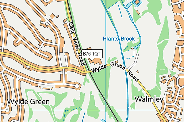Bishop Walsh Catholic School map (B76 1QT) - OS VectorMap District (Ordnance Survey)