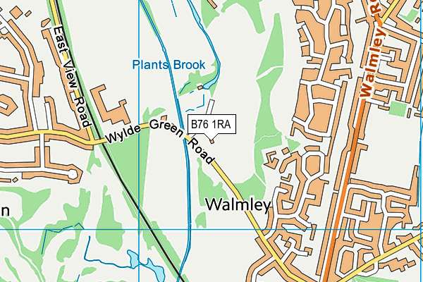 B76 1RA map - OS VectorMap District (Ordnance Survey)