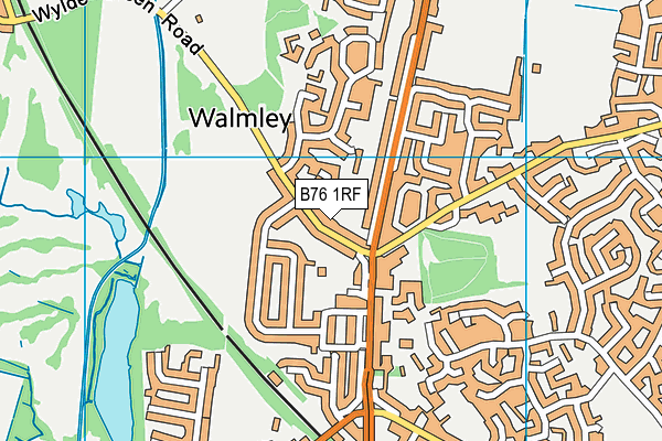 B76 1RF map - OS VectorMap District (Ordnance Survey)