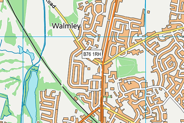 B76 1RH map - OS VectorMap District (Ordnance Survey)