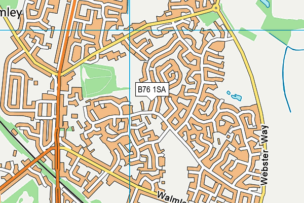 B76 1SA map - OS VectorMap District (Ordnance Survey)