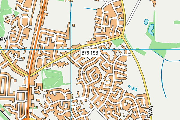 B76 1SB map - OS VectorMap District (Ordnance Survey)