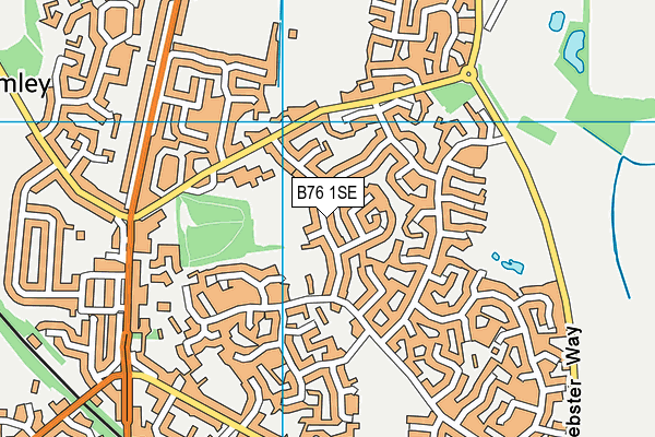 B76 1SE map - OS VectorMap District (Ordnance Survey)
