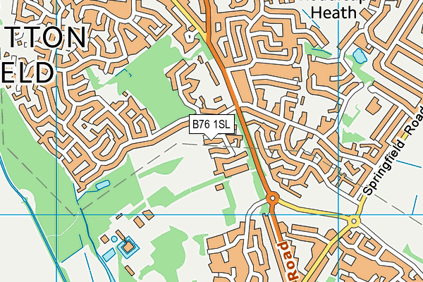 B76 1SL map - OS VectorMap District (Ordnance Survey)