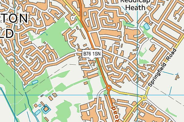 B76 1SN map - OS VectorMap District (Ordnance Survey)