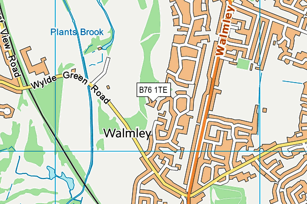 B76 1TE map - OS VectorMap District (Ordnance Survey)