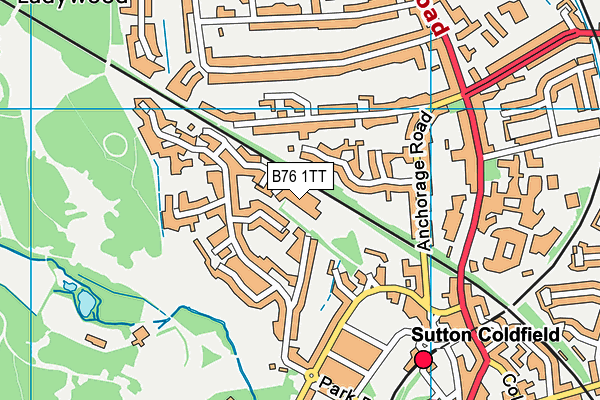 B76 1TT map - OS VectorMap District (Ordnance Survey)