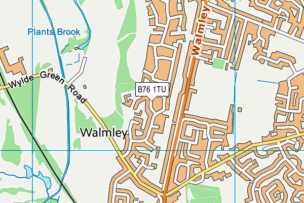 B76 1TU map - OS VectorMap District (Ordnance Survey)
