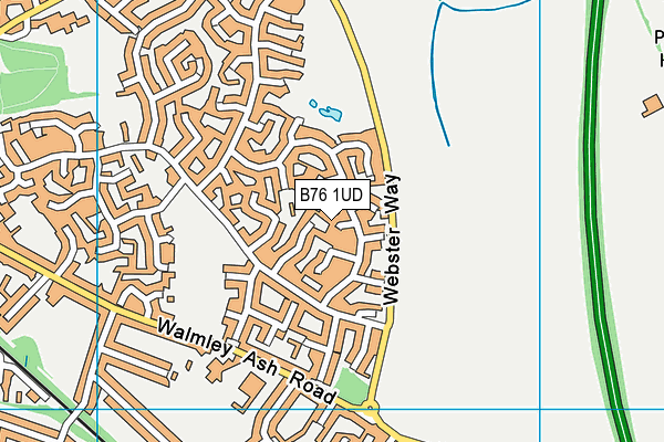 B76 1UD map - OS VectorMap District (Ordnance Survey)