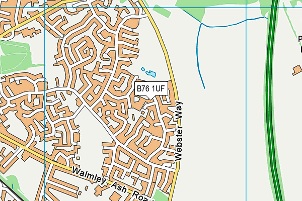 B76 1UF map - OS VectorMap District (Ordnance Survey)