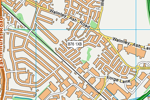 B76 1XB map - OS VectorMap District (Ordnance Survey)