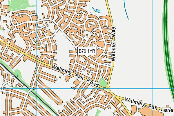 B76 1YR map - OS VectorMap District (Ordnance Survey)