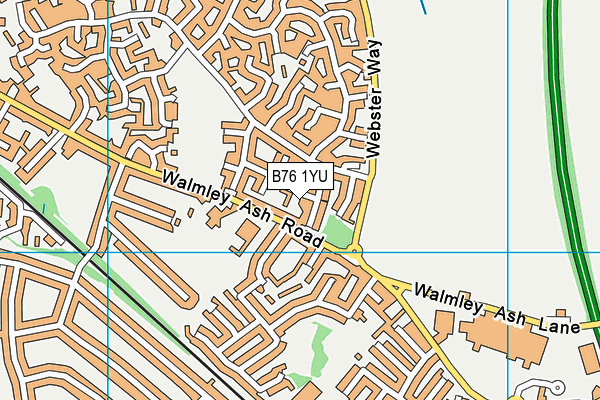 B76 1YU map - OS VectorMap District (Ordnance Survey)