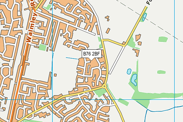 B76 2BF map - OS VectorMap District (Ordnance Survey)