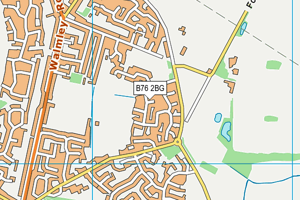 B76 2BG map - OS VectorMap District (Ordnance Survey)