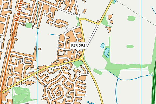 B76 2BJ map - OS VectorMap District (Ordnance Survey)