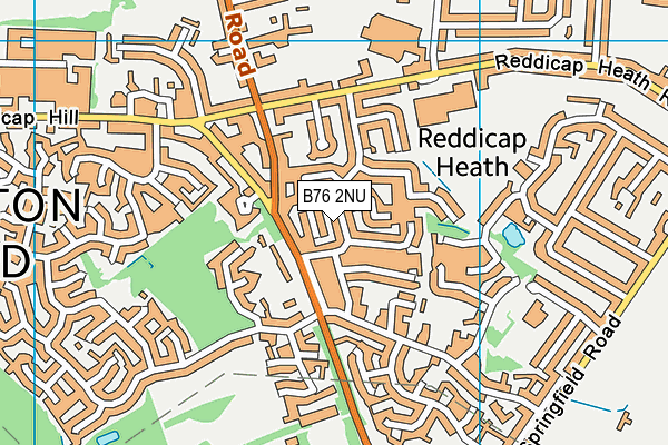 B76 2NU map - OS VectorMap District (Ordnance Survey)