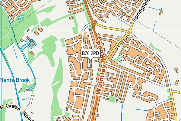 B76 2PD map - OS VectorMap District (Ordnance Survey)