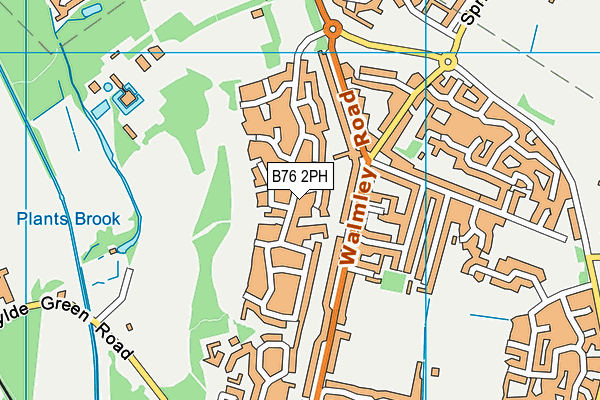 B76 2PH map - OS VectorMap District (Ordnance Survey)