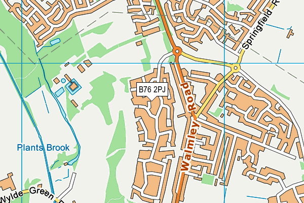 B76 2PJ map - OS VectorMap District (Ordnance Survey)