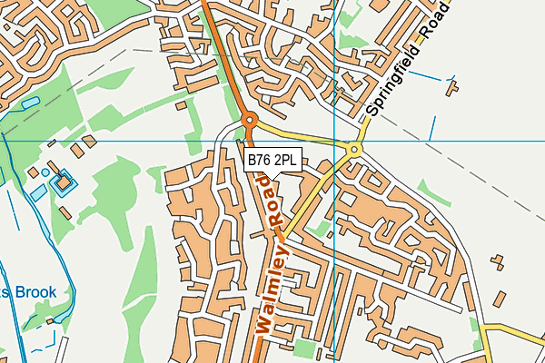 B76 2PL map - OS VectorMap District (Ordnance Survey)