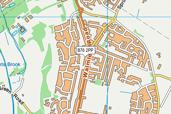 B76 2PP map - OS VectorMap District (Ordnance Survey)