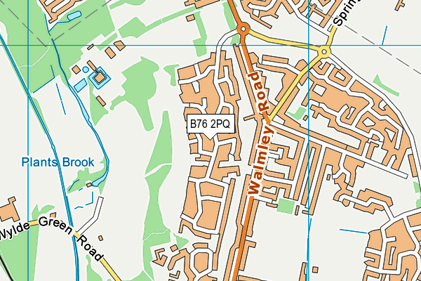 B76 2PQ map - OS VectorMap District (Ordnance Survey)