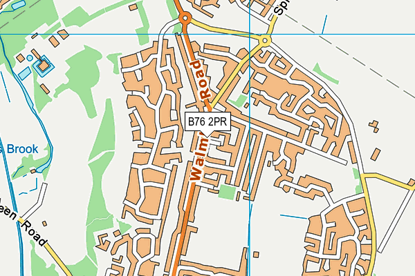 B76 2PR map - OS VectorMap District (Ordnance Survey)