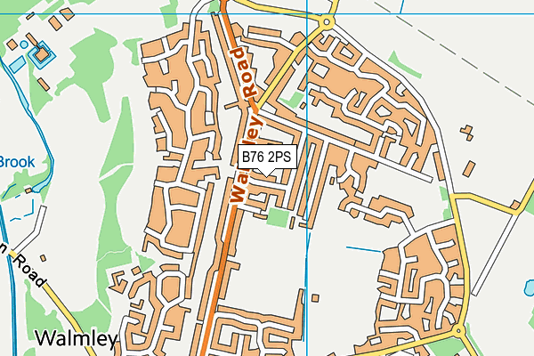 B76 2PS map - OS VectorMap District (Ordnance Survey)