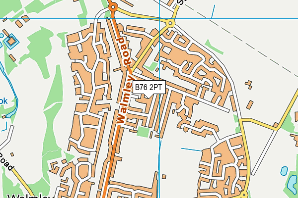 B76 2PT map - OS VectorMap District (Ordnance Survey)