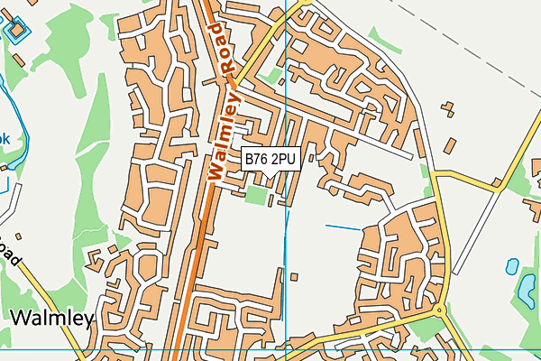 B76 2PU map - OS VectorMap District (Ordnance Survey)