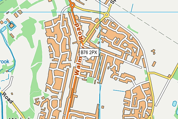 B76 2PX map - OS VectorMap District (Ordnance Survey)