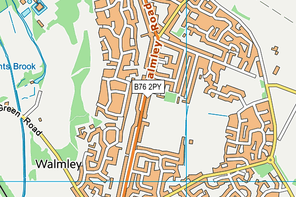 B76 2PY map - OS VectorMap District (Ordnance Survey)