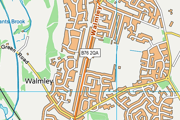 B76 2QA map - OS VectorMap District (Ordnance Survey)