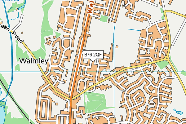 B76 2QF map - OS VectorMap District (Ordnance Survey)