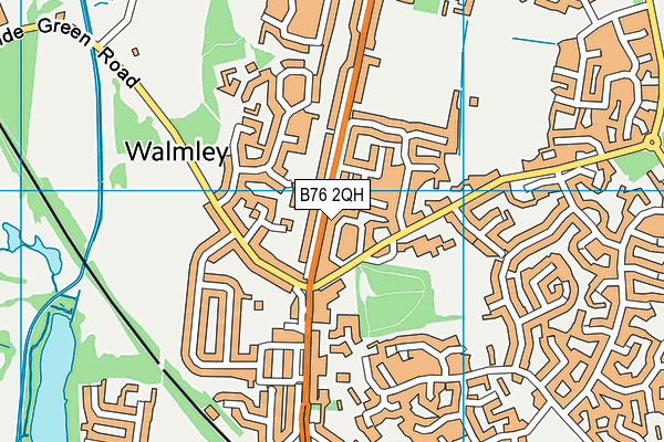 B76 2QH map - OS VectorMap District (Ordnance Survey)
