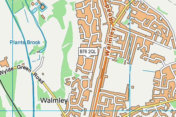B76 2QL map - OS VectorMap District (Ordnance Survey)