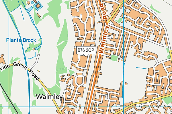 B76 2QP map - OS VectorMap District (Ordnance Survey)