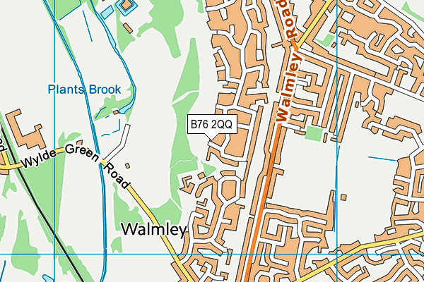 B76 2QQ map - OS VectorMap District (Ordnance Survey)