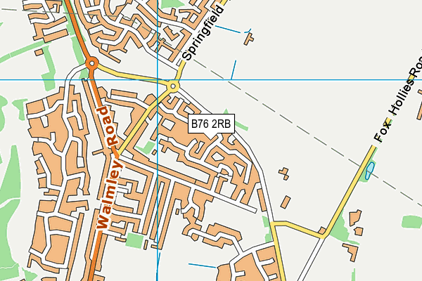 B76 2RB map - OS VectorMap District (Ordnance Survey)