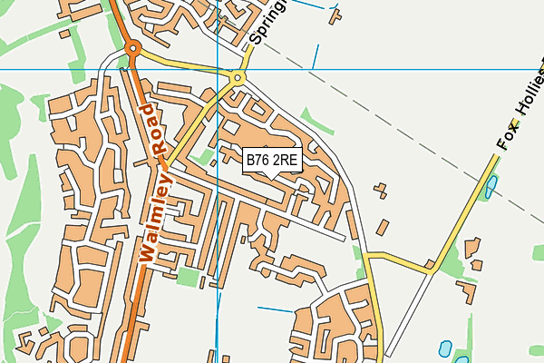 B76 2RE map - OS VectorMap District (Ordnance Survey)